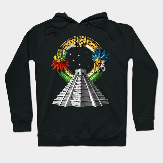 Ancient Aztec Pyramid Hoodie by underheaven